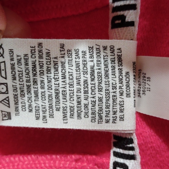 Victoria's Secret Pink XS Hot pink hooded zippered Jacket - Picture 9 of 9